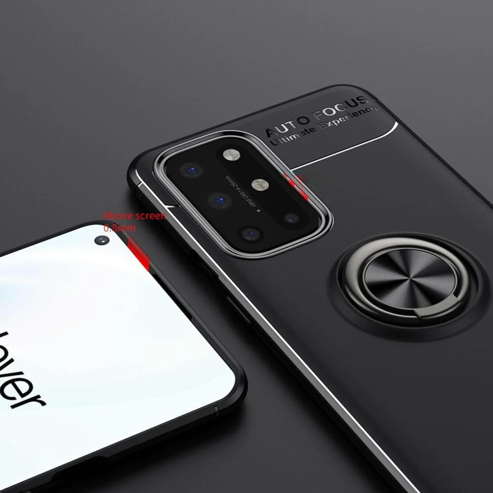 OnePlus 9 Metallic Finger Ring Holder Matte Case - Image 5