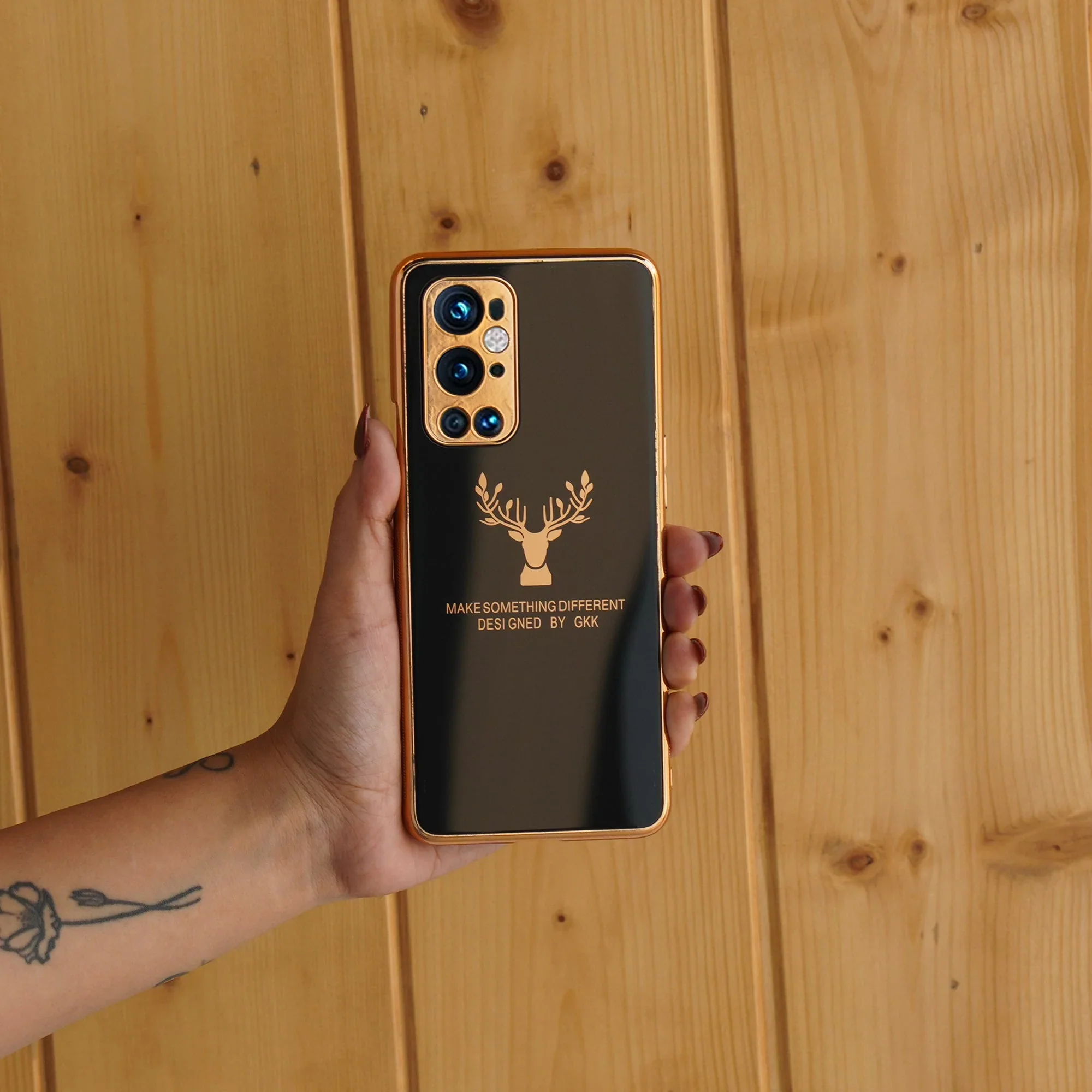 OnePlus 9 Pro (3 in 1 Combo) Reindeer Pattern Glass Case + Tempered Glass + Lens Protector - Image 2