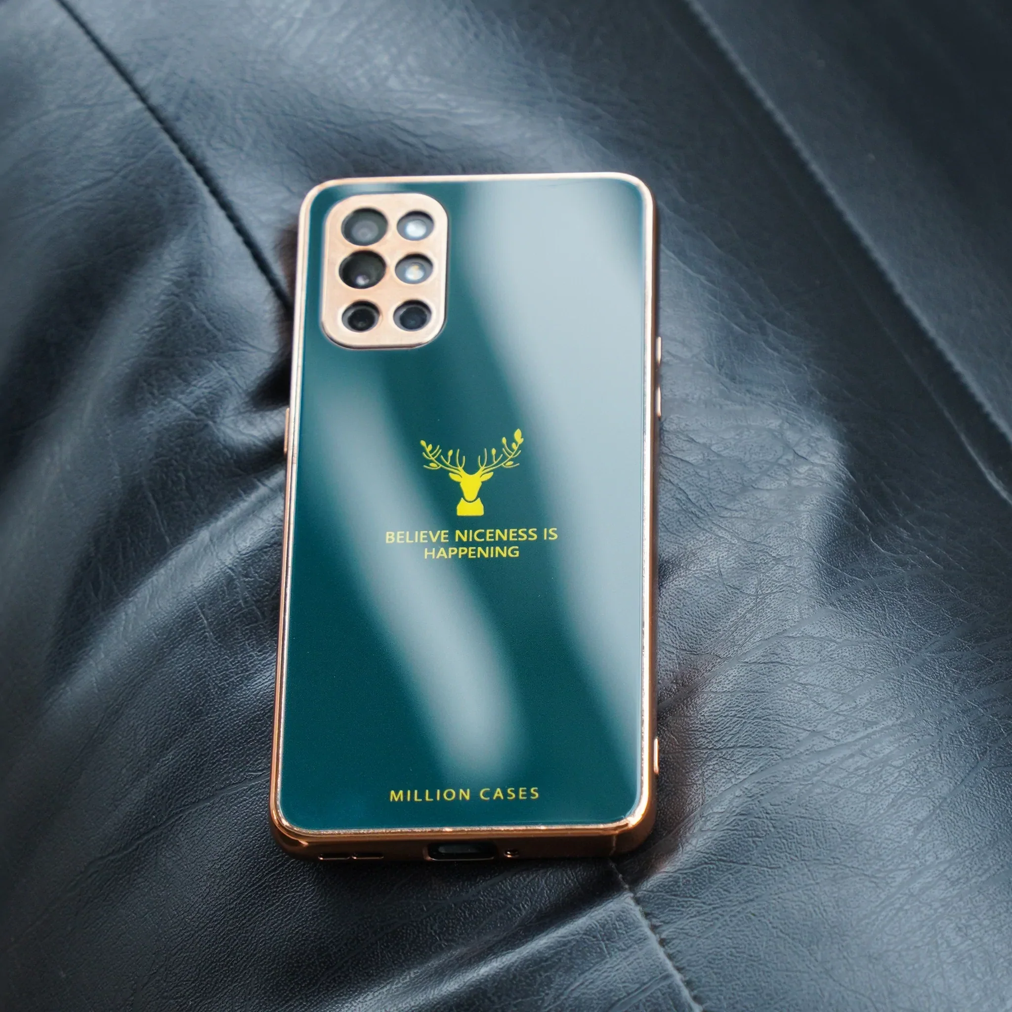 OnePlus 9R Electroplating Reindeer Pattern Glass Case - Image 2