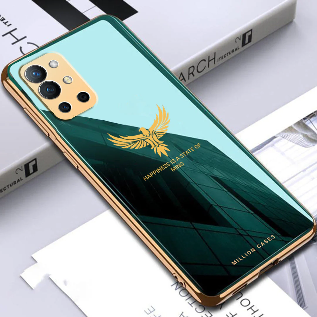OnePlus 9RT Eagle Pattern Electroplating Glass Case - Image 3