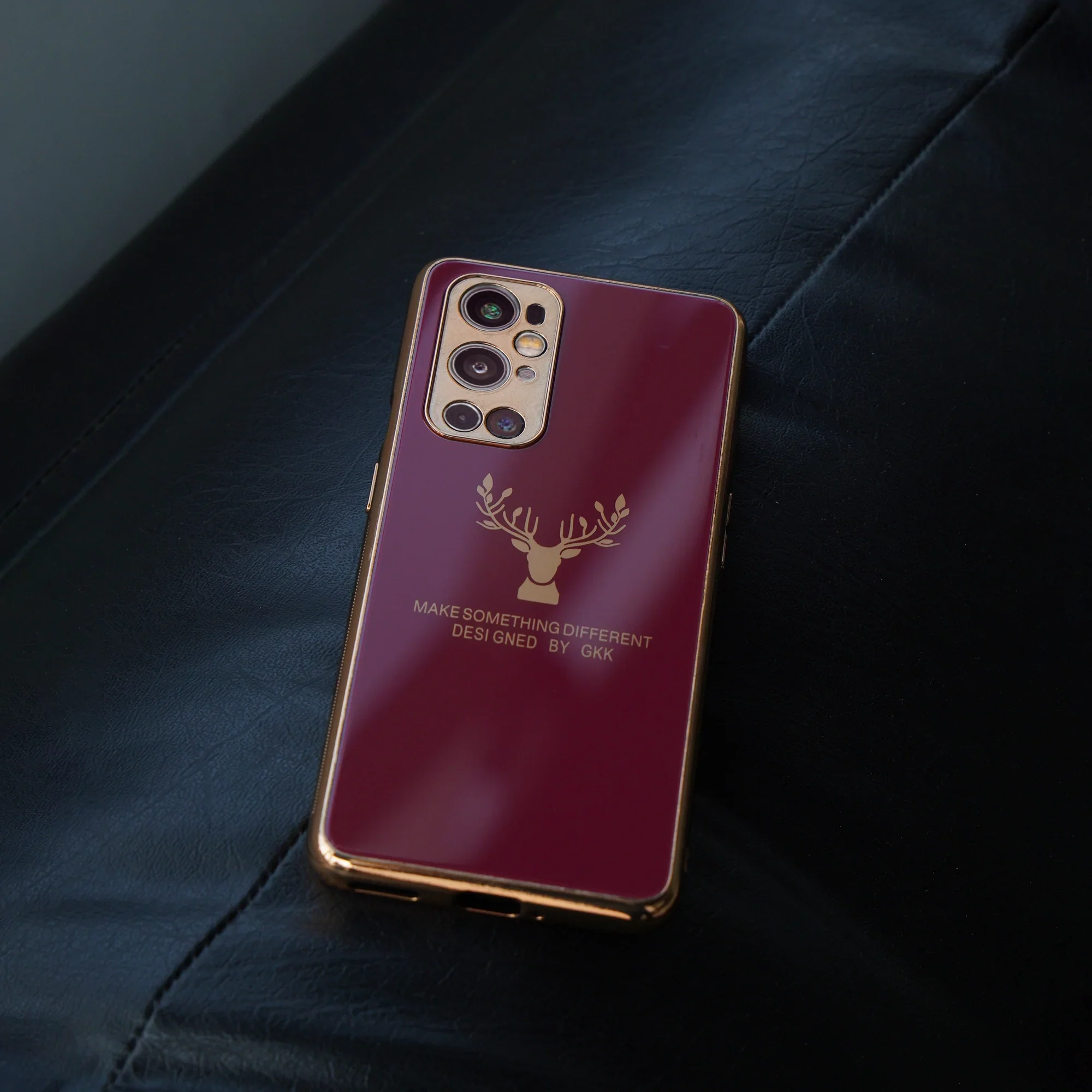 OnePlus 9RT Electroplating Reindeer Pattern Glass Case - Image 5