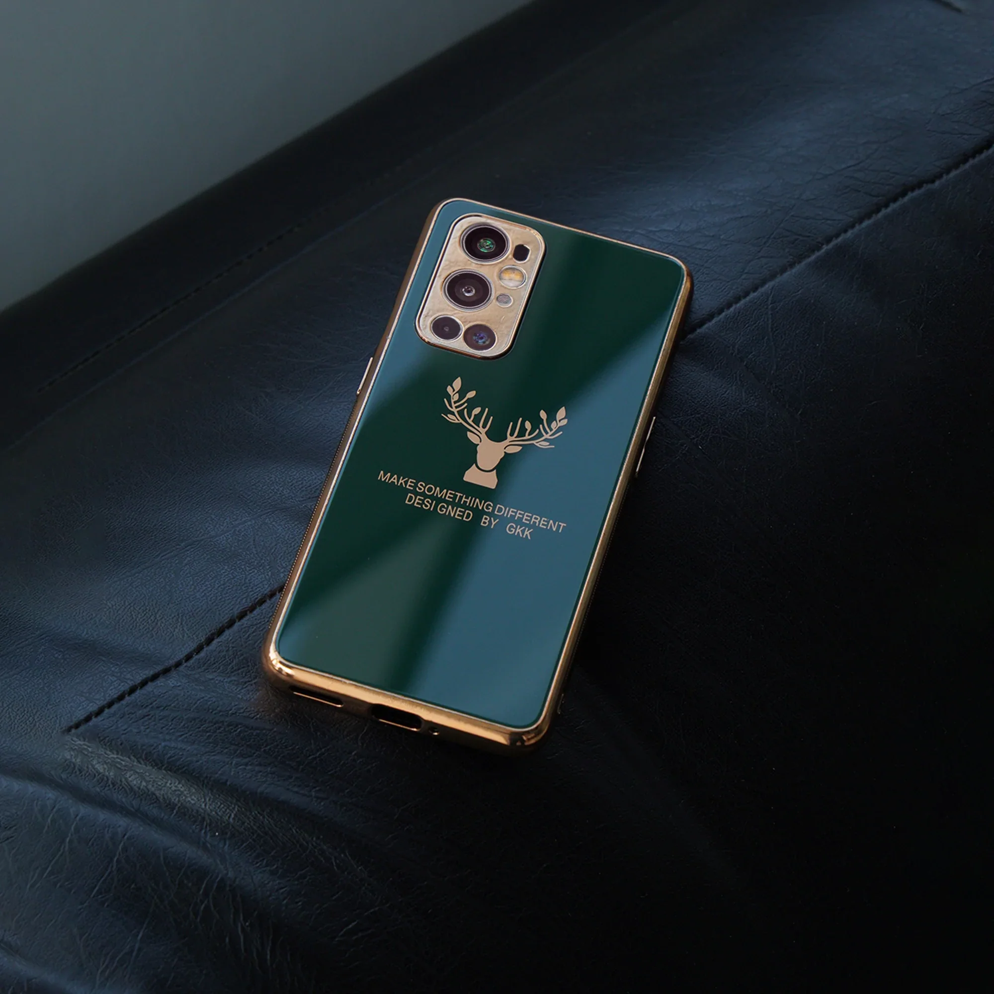 OnePlus 9RT Electroplating Reindeer Pattern Glass Case - Image 7