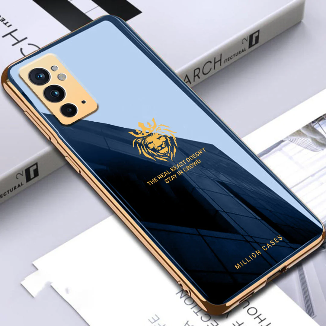 OnePlus Series Electroplating Lion Pattern Glass Case - Image 6