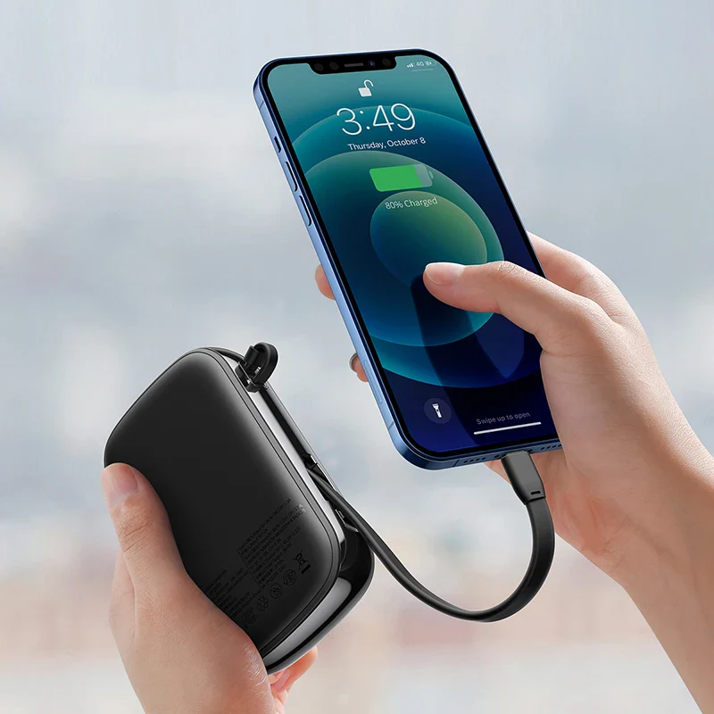 Qpow™ 20W 10000mAh Power Bank with Lightning Cable - Image 2
